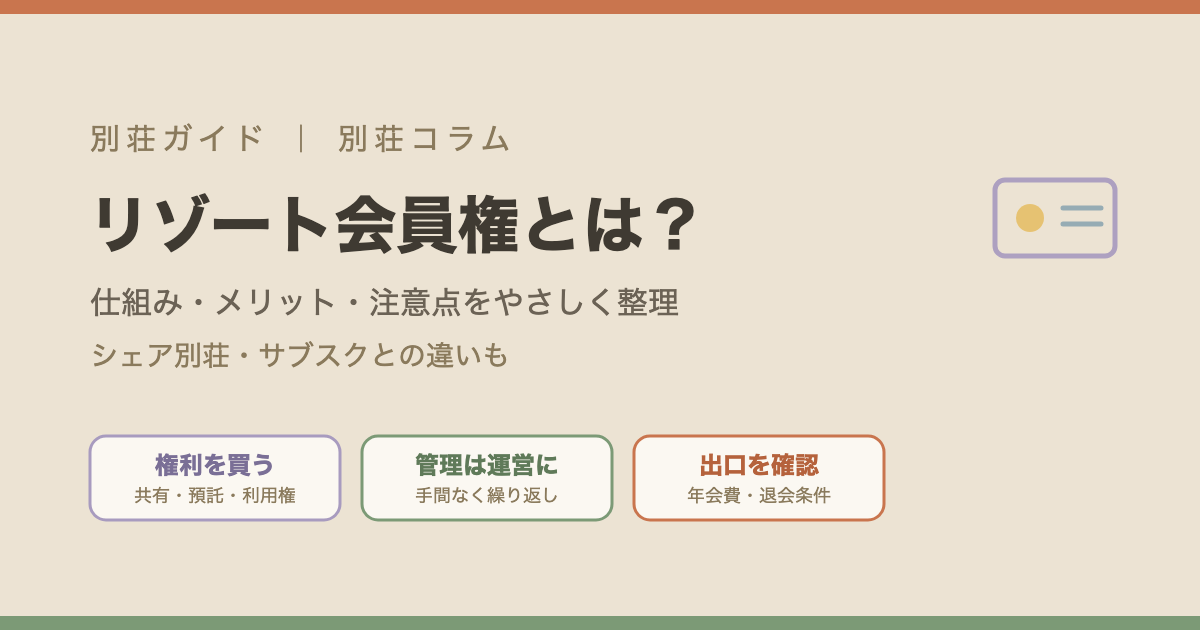 リゾート会員権の仕組みのイメージ