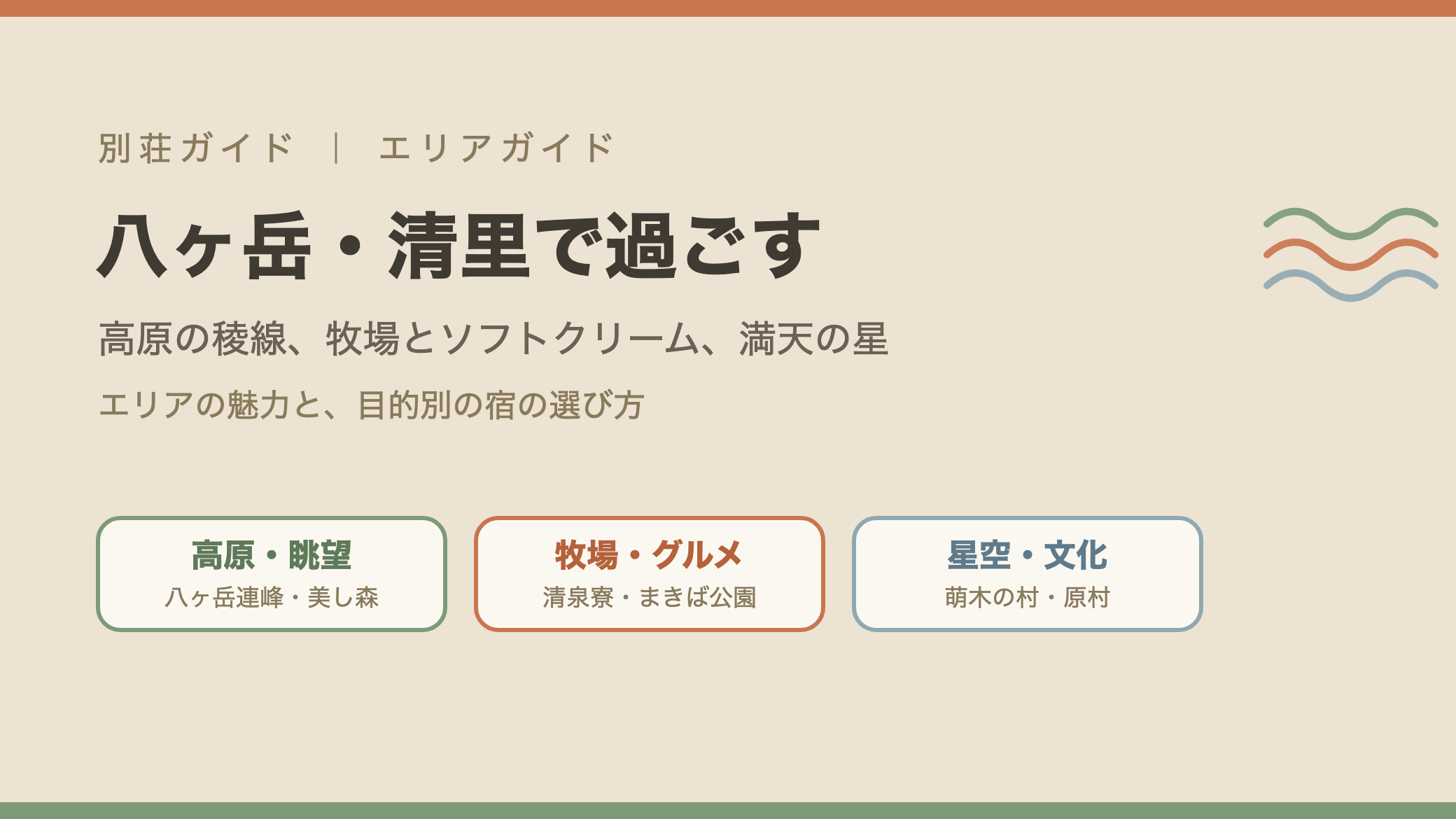 八ヶ岳・清里エリアガイドの図解